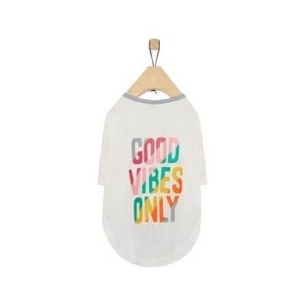 Good Vibes Only Dog T-Shirt Cute Graphic Tee Puppy Clothes Small Pet